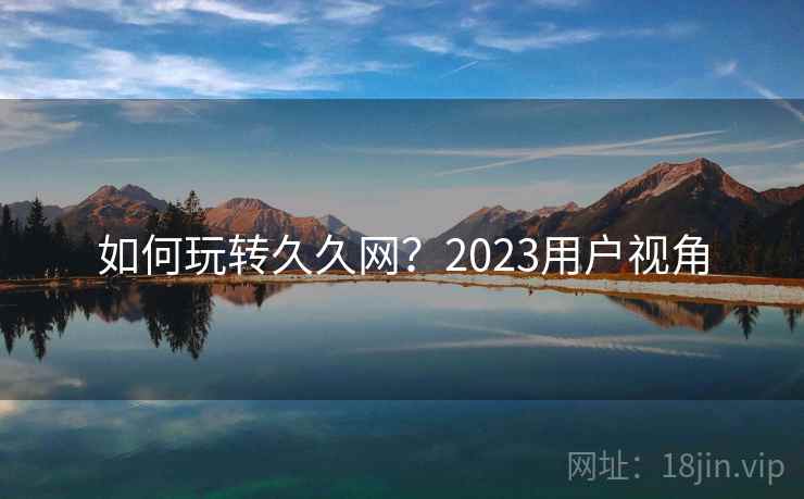 如何玩转久久网？2023用户视角