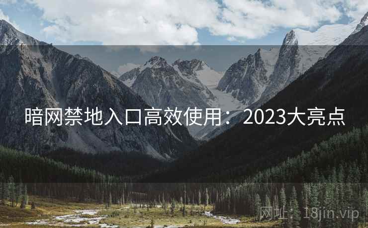 暗网禁地入口高效使用：2023大亮点